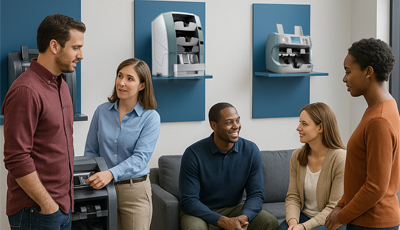 group of people at a demo day